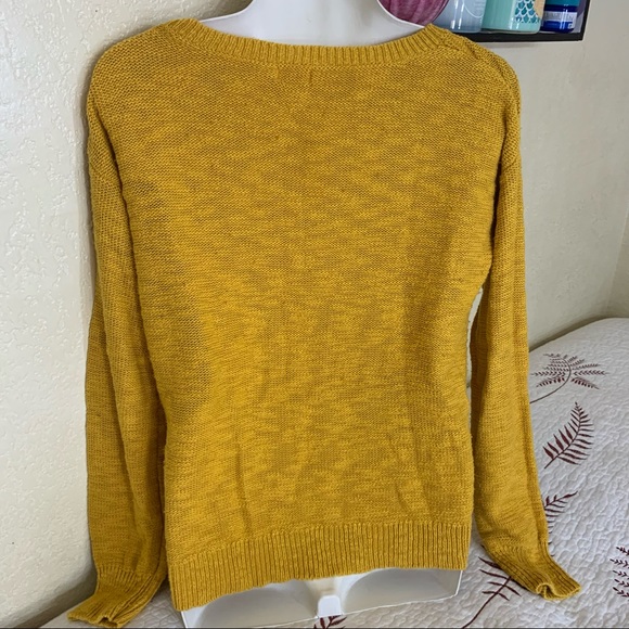 💜💜Mossimo Mustard Sweater YB - Picture 5 of 9